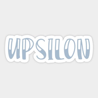 Light Blue Upsilon Letter Sticker